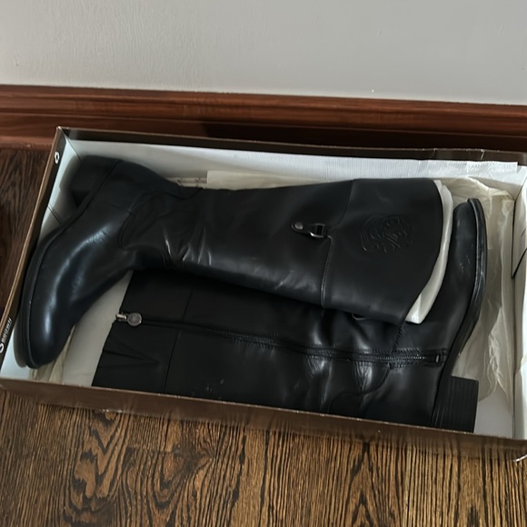 Franco Sarto Black Riding Boots - size 9, wide calf - Picture 1 of 5